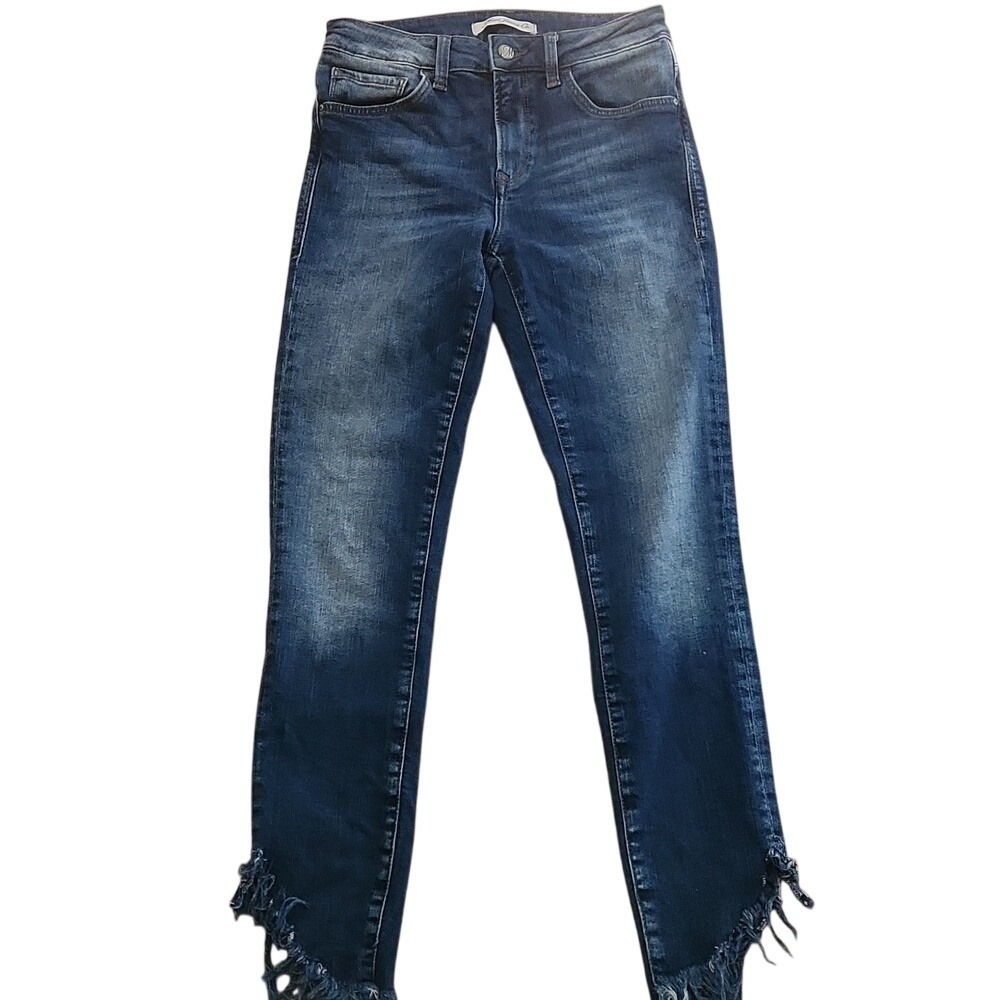 Mavi Tess Boho Skinny Frayed Hem Ankle Length Vintage wash blue Stretchy Jean 24